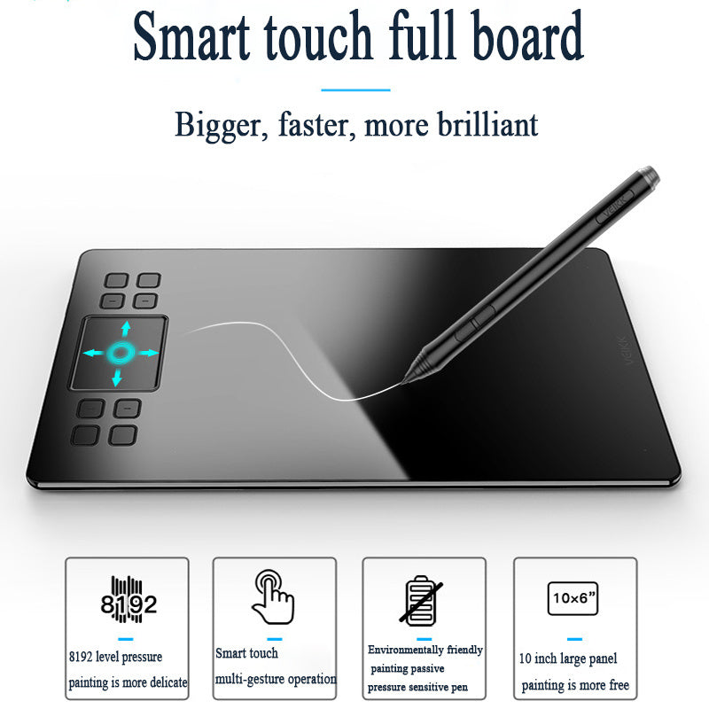 Smart touch full board with pen on a white background