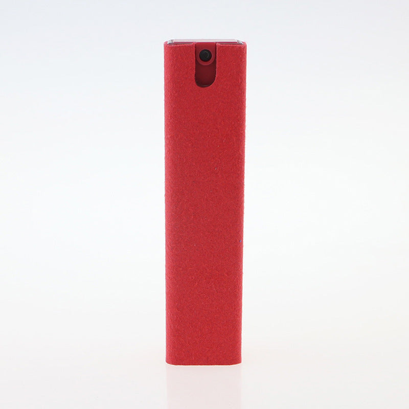 Red rectangular device with a white base on a light gray background