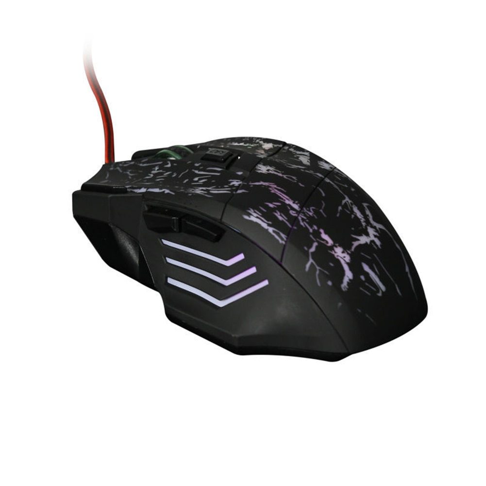 Gaming mouse with marble design on a white background