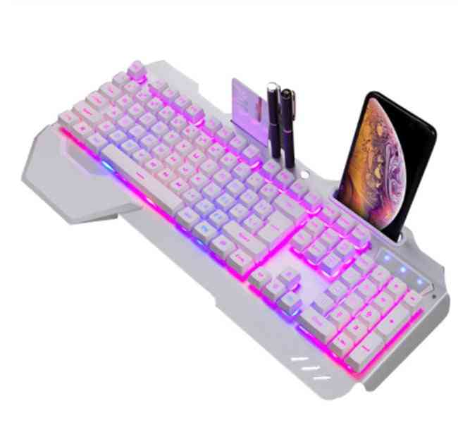 RGB Wired Gaming Keyboard with RGB lighting on a white background