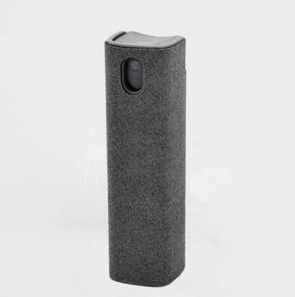 Gray textured power bank on a light gray background