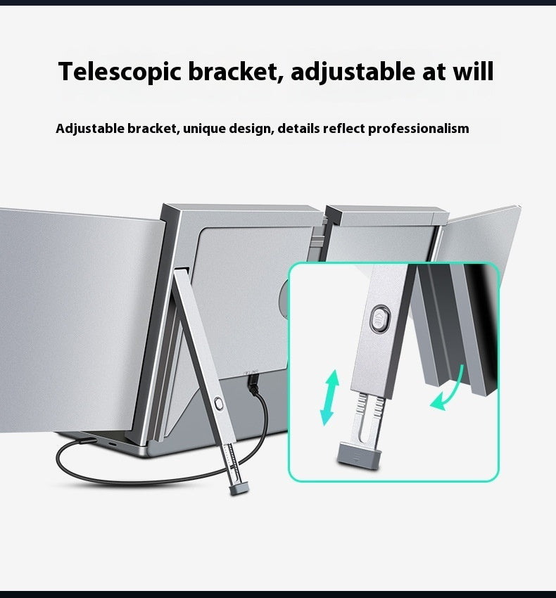 Telescopic bracket adjustable at will with product in the background