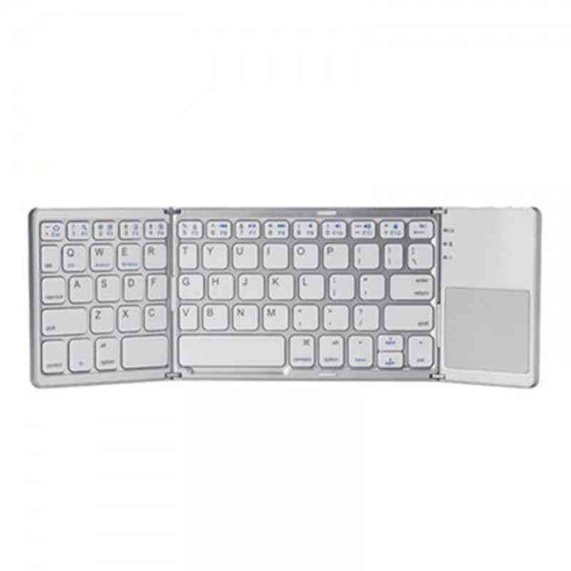Foldable keyboard with touchpad on a white background