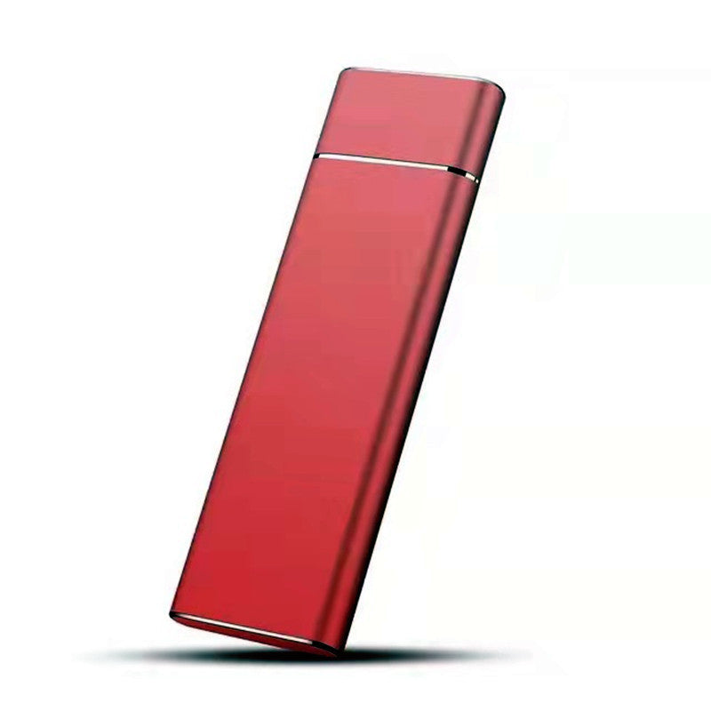 Red electronic device on a white background