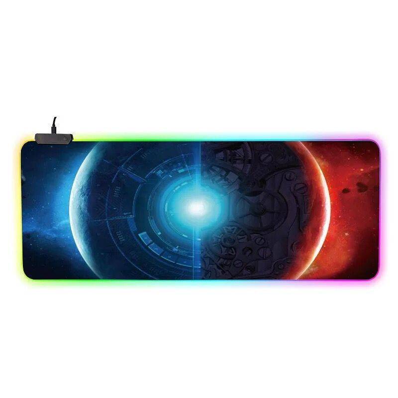 Cool Colorful RGB Luminous Mouse Pad โ 300ร800mm, USB-Powered, Non-Slip Gaming Mat - TechTronic