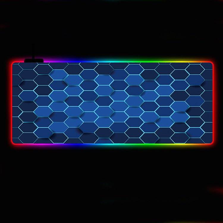 Cool Colorful RGB Luminous Mouse Pad โ 300ร800mm, USB-Powered, Non-Slip Gaming Mat - TechTronic
