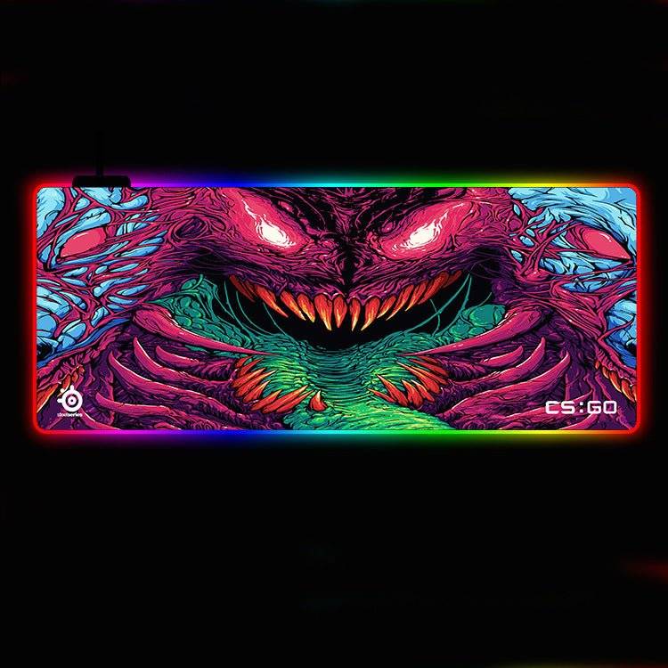 Cool Colorful RGB Luminous Mouse Pad โ 300ร800mm, USB-Powered, Non-Slip Gaming Mat - TechTronic
