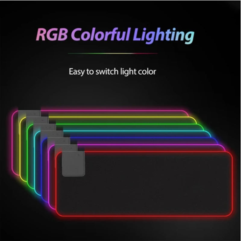 RGB colorful lighting strip on a black background with text indicating color changeability.