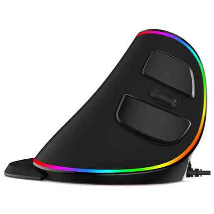 Gaming mouse with RGB lighting on a white background
