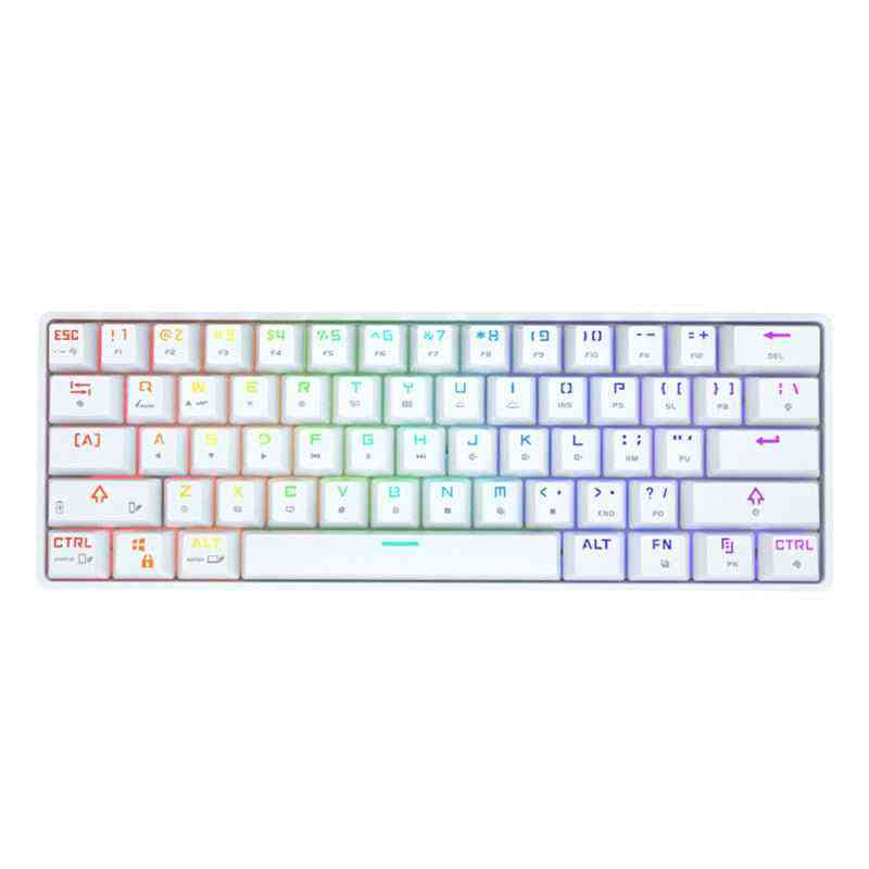 Keyboard with RGB lighting on a white background
