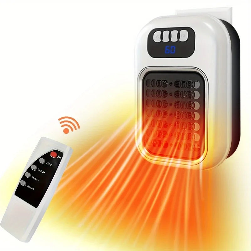 Infrared light device with remote control on a white background