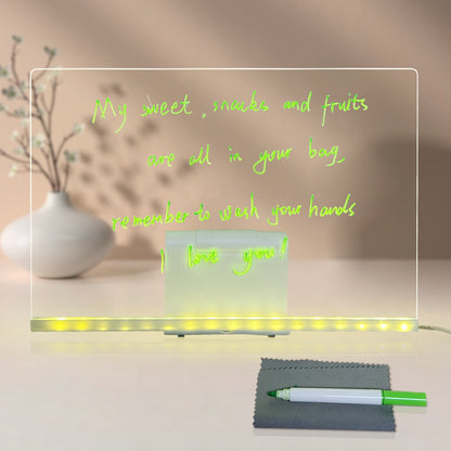 LED Acrylic Drawing Board with Stand and USB Nightlight