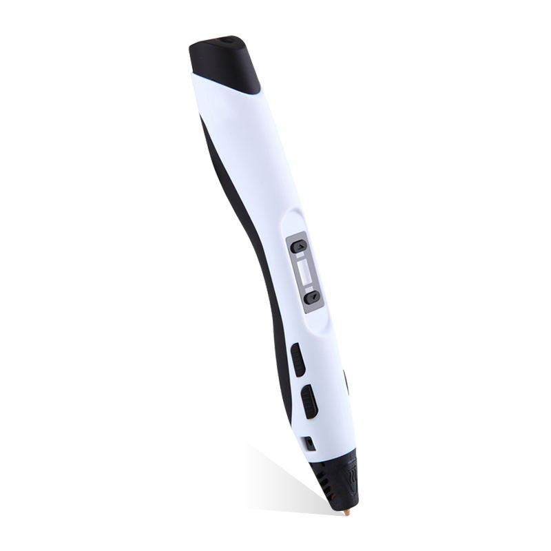 White 3D printing pen with black accents on a white background
