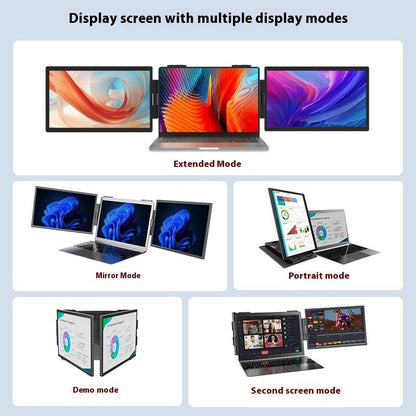 Display screen with multiple modes on a laptop