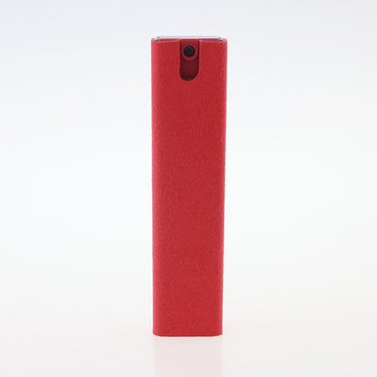 Red rectangular device with a white base on a light gray background