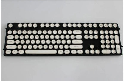 Black and white keyboard on a gray background