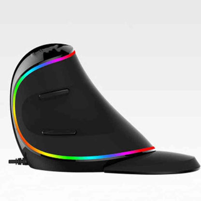 Black shoe with rainbow LED lighting on a white background