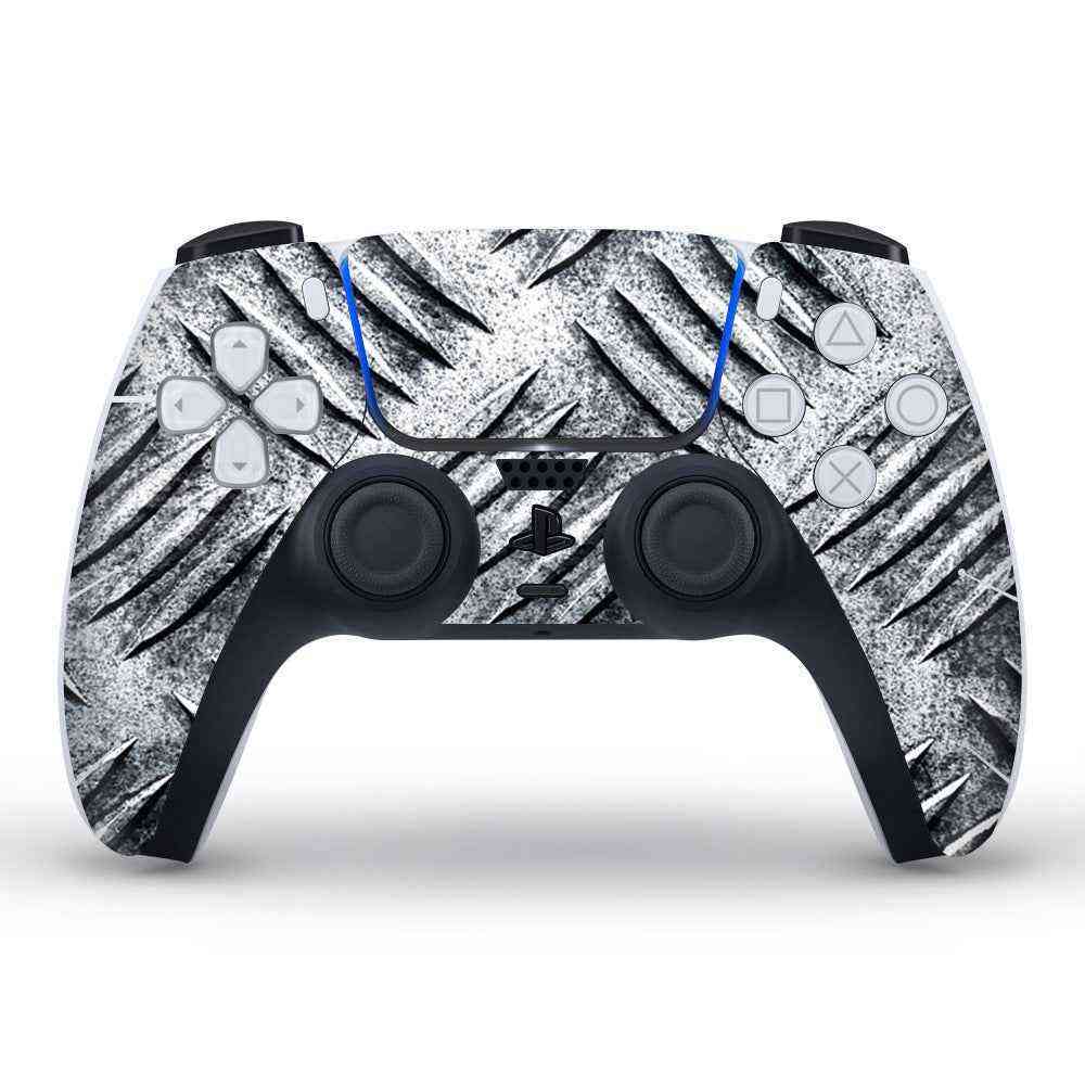 Gaming controller with black and white pattern on a white background