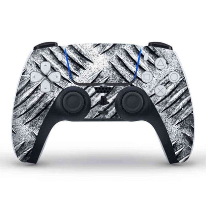Gaming controller with black and white pattern on a white background