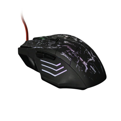 Gaming mouse with marble design on a white background