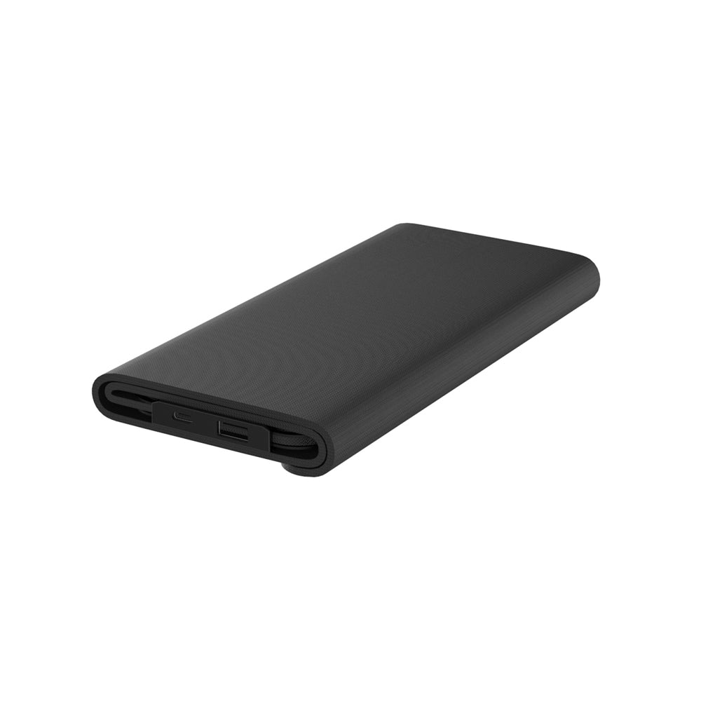 Black power bank on a white background