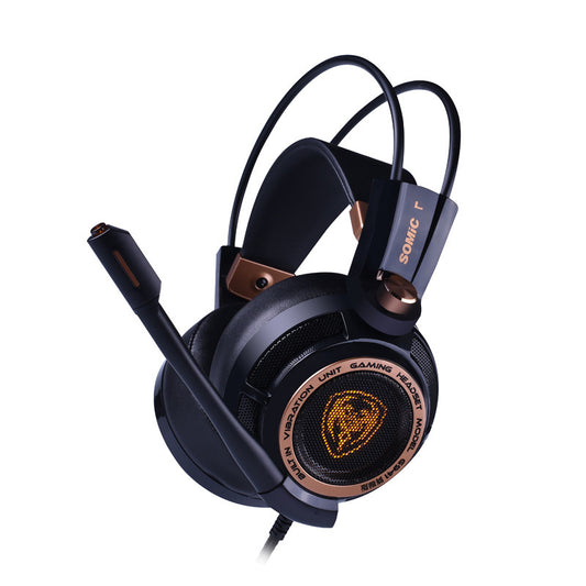 Gaming headset with microphone on a white background