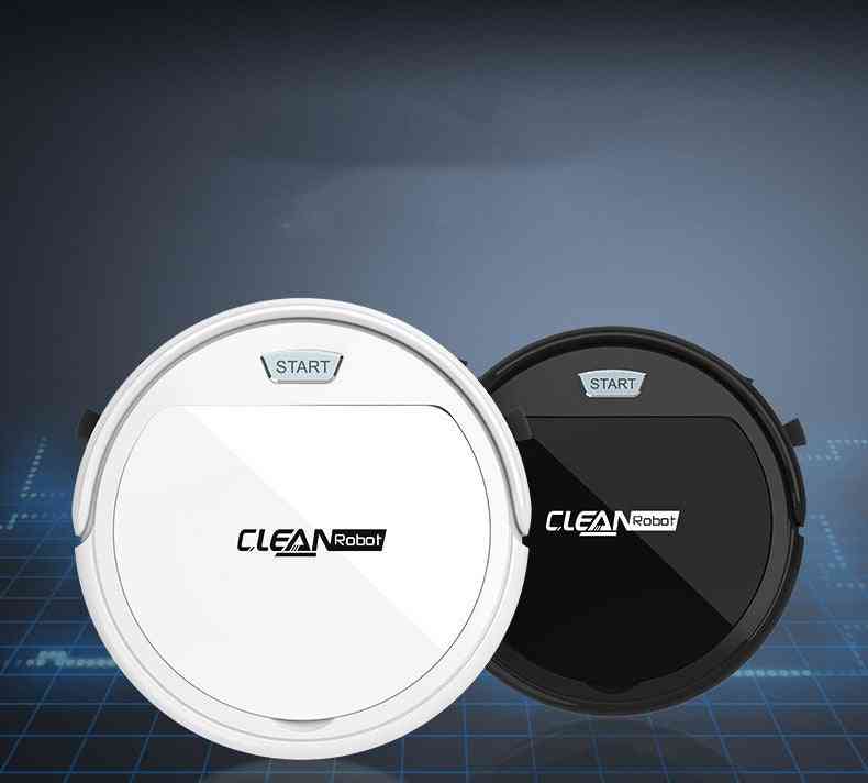 Two robot vacuums, one white and one black, with 'CLEAN Robot' branding on a digital grid background.