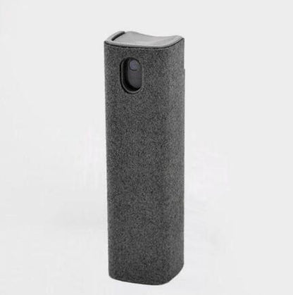 Gray textured power bank on a light gray background