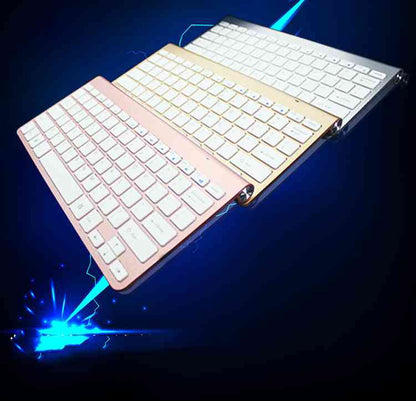 Three keyboard models on a dark background with blue light effects