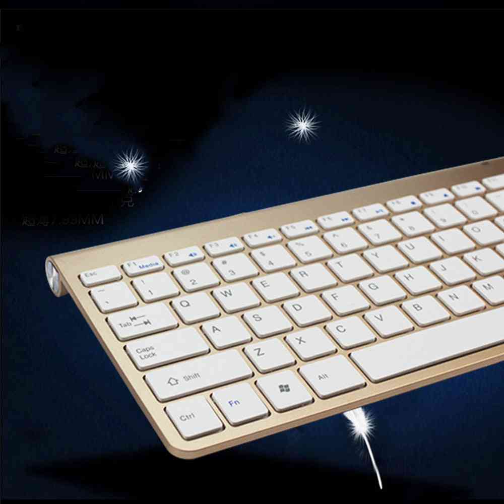 Gold keyboard on a dark background