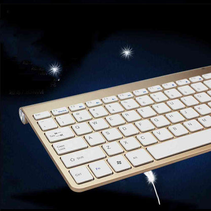 Gold keyboard on a dark background
