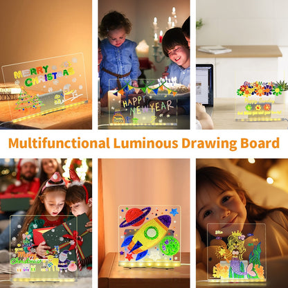 LED Acrylic Drawing Board with Stand and USB Nightlight