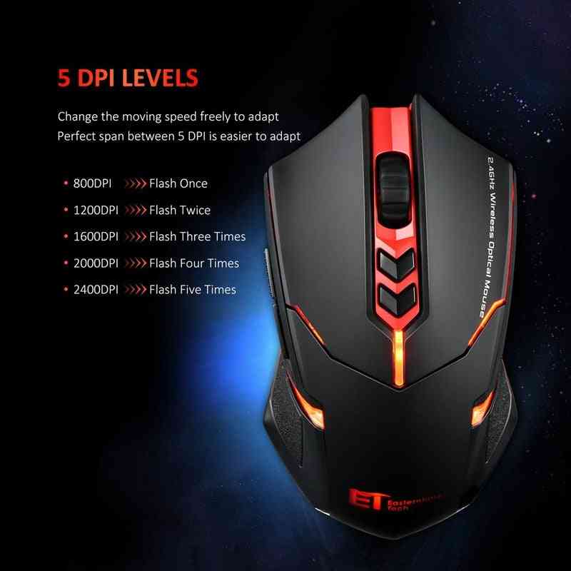 Gaming mouse with DPI levels displayed on a dark background