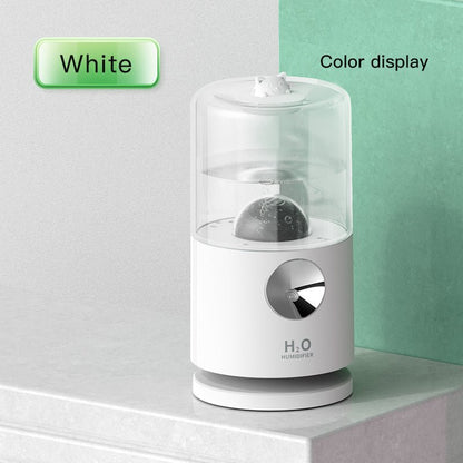 White humidifier with a color display labeled 'White' on a light gray background.