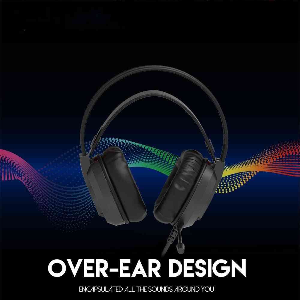 Black over-ear headphones with colorful sound wave design on a dark background