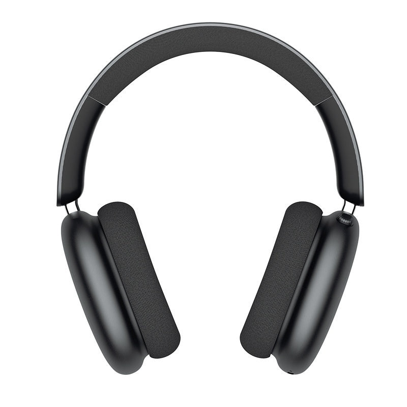 Black over-ear headphones on a white background