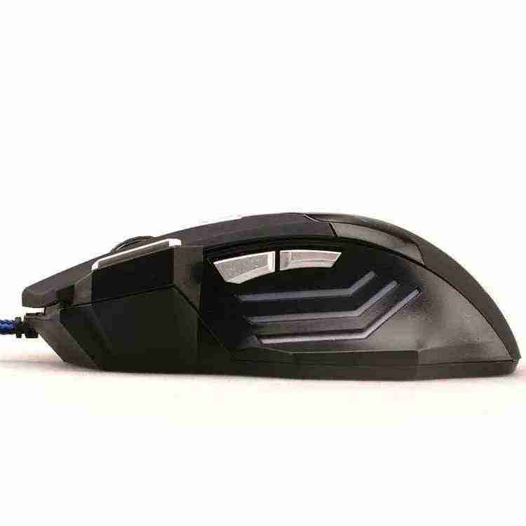 Black RGB Gaming Mouse on a white background