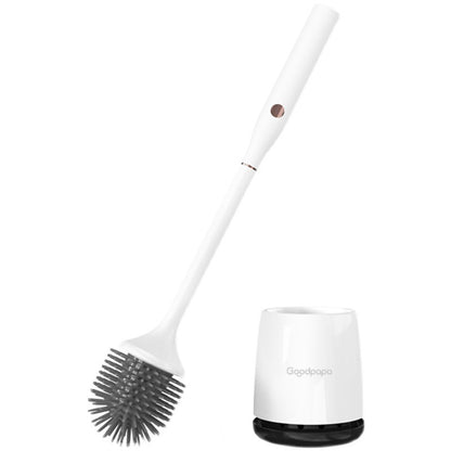 White kitchen brush with black bristles and Goodpapa branding on a white background