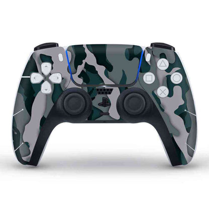 Camouflage-patterned gaming controller on a white background