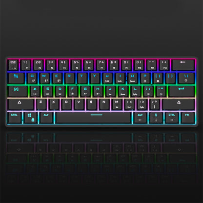 Gaming keyboard with RGB lighting on a black background