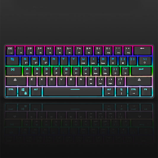 Gaming keyboard with RGB lighting on a black background