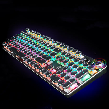Colorful keyboard with RGB lighting on a black background