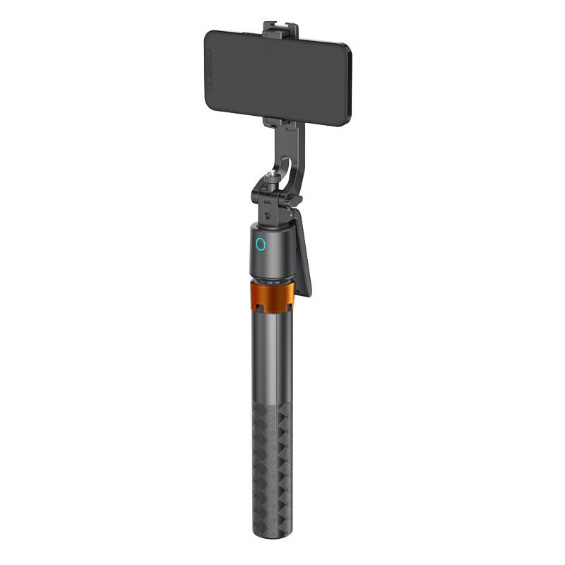 Black smartphone holder with a telescopic stand on a white background