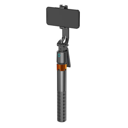 Black smartphone holder with a telescopic stand on a white background