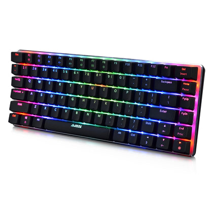 Keyboard with RGB backlighting on a white background