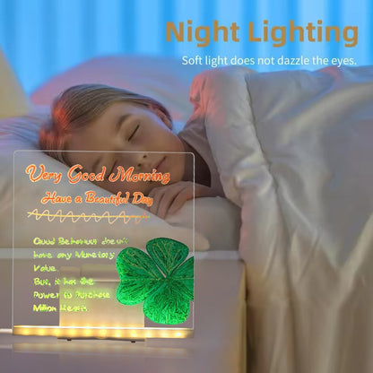LED Acrylic Drawing Board with Stand and USB Nightlight