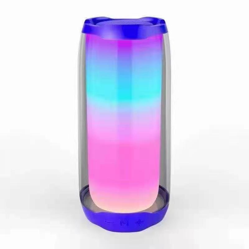 Colorful cylindrical light with gradient design on a white background