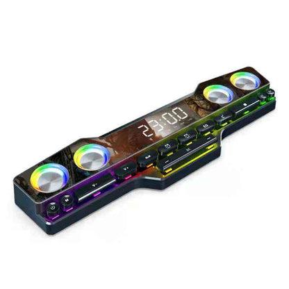 Bluetooth Stereo Gaming Speaker with RGB lighting on a white background