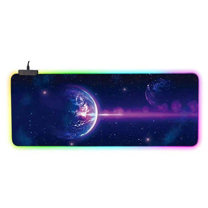 Cool Colorful RGB Luminous Mouse Pad – 300×800mm, USB-Powered, Non-Slip Gaming Mat - TechTronic