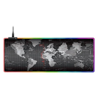 Cool Colorful RGB Luminous Mouse Pad – 300×800mm, USB-Powered, Non-Slip Gaming Mat - TechTronic